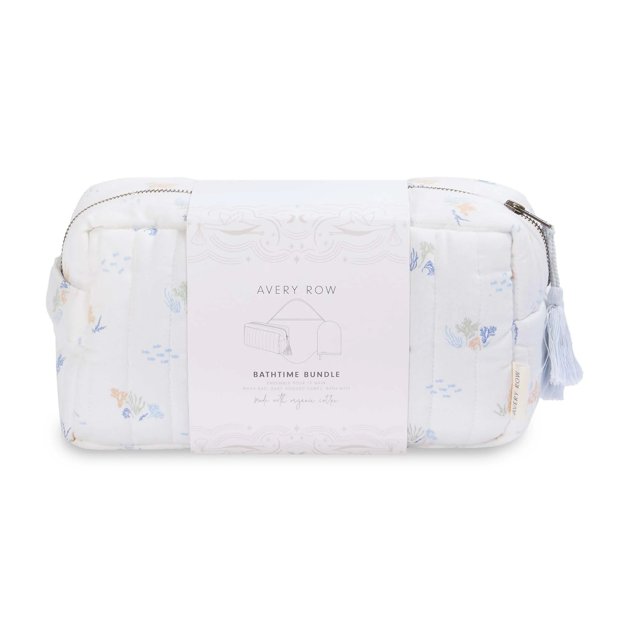 Bath time 3 Piece Towel, Washcloth + Washbag Baby Gift Set (Coastline) - Image 2