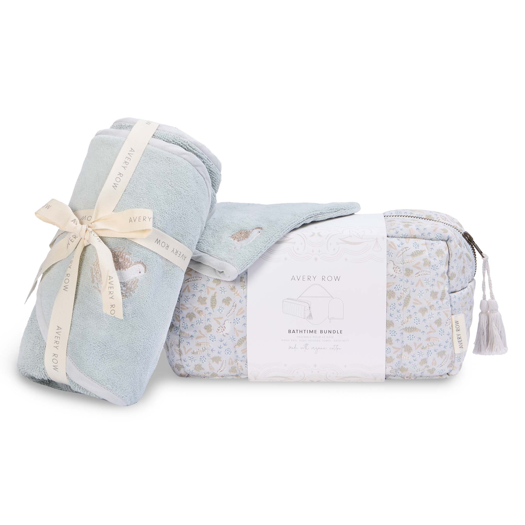 Bath time 3 Piece Towel, Washcloth + Washbag Baby Gift Set (Nature Trail) - Image 4