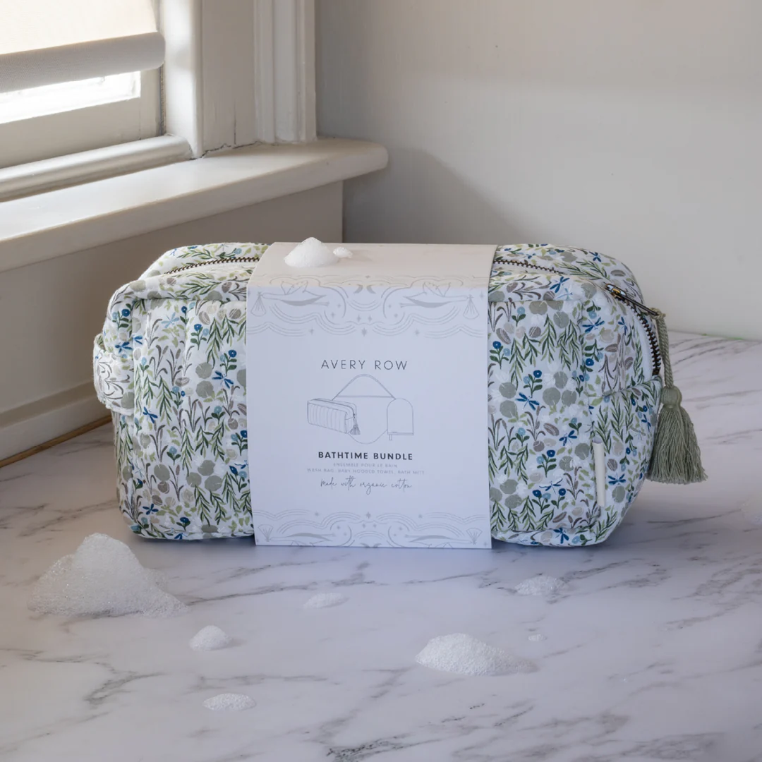Bath time 3 Piece Towel, Washcloth + Washbag Baby Gift Set (Riverbank) - Image 3