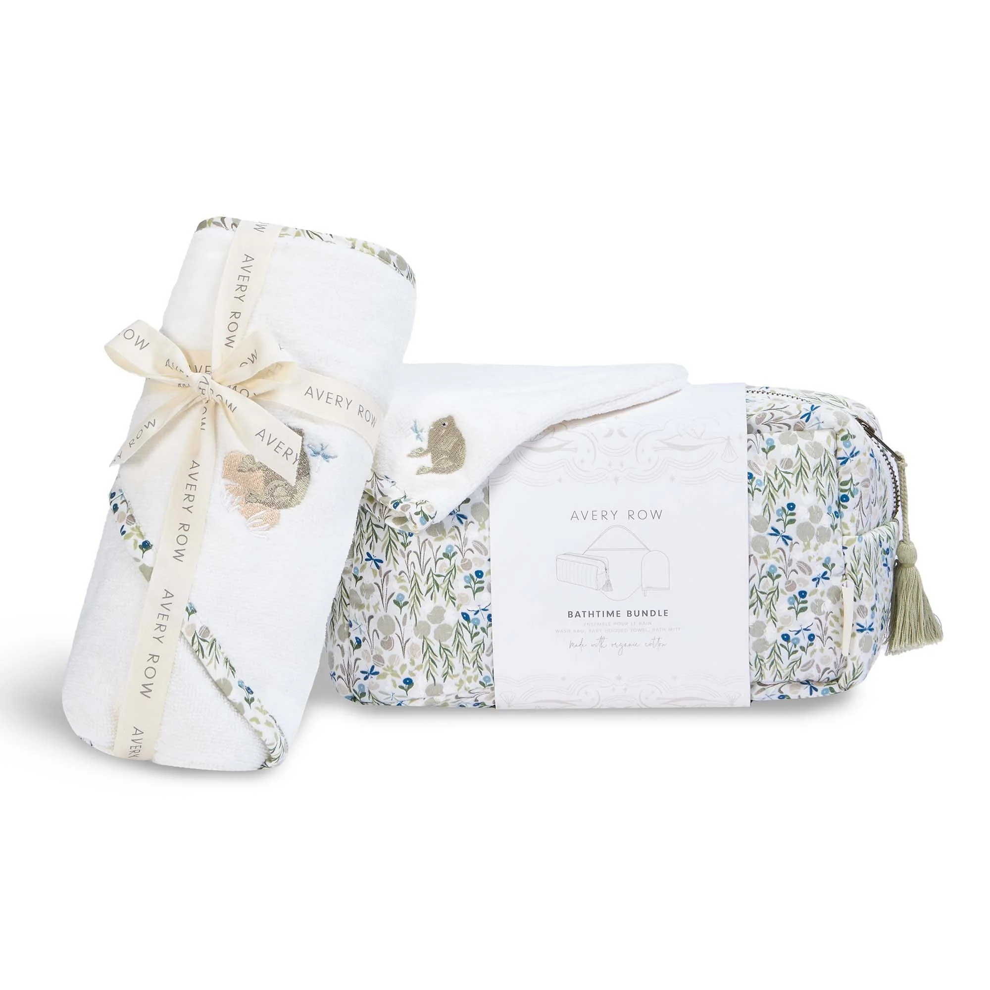 Bath time 3 Piece Towel, Washcloth + Washbag Baby Gift Set (Riverbank) - Image 4