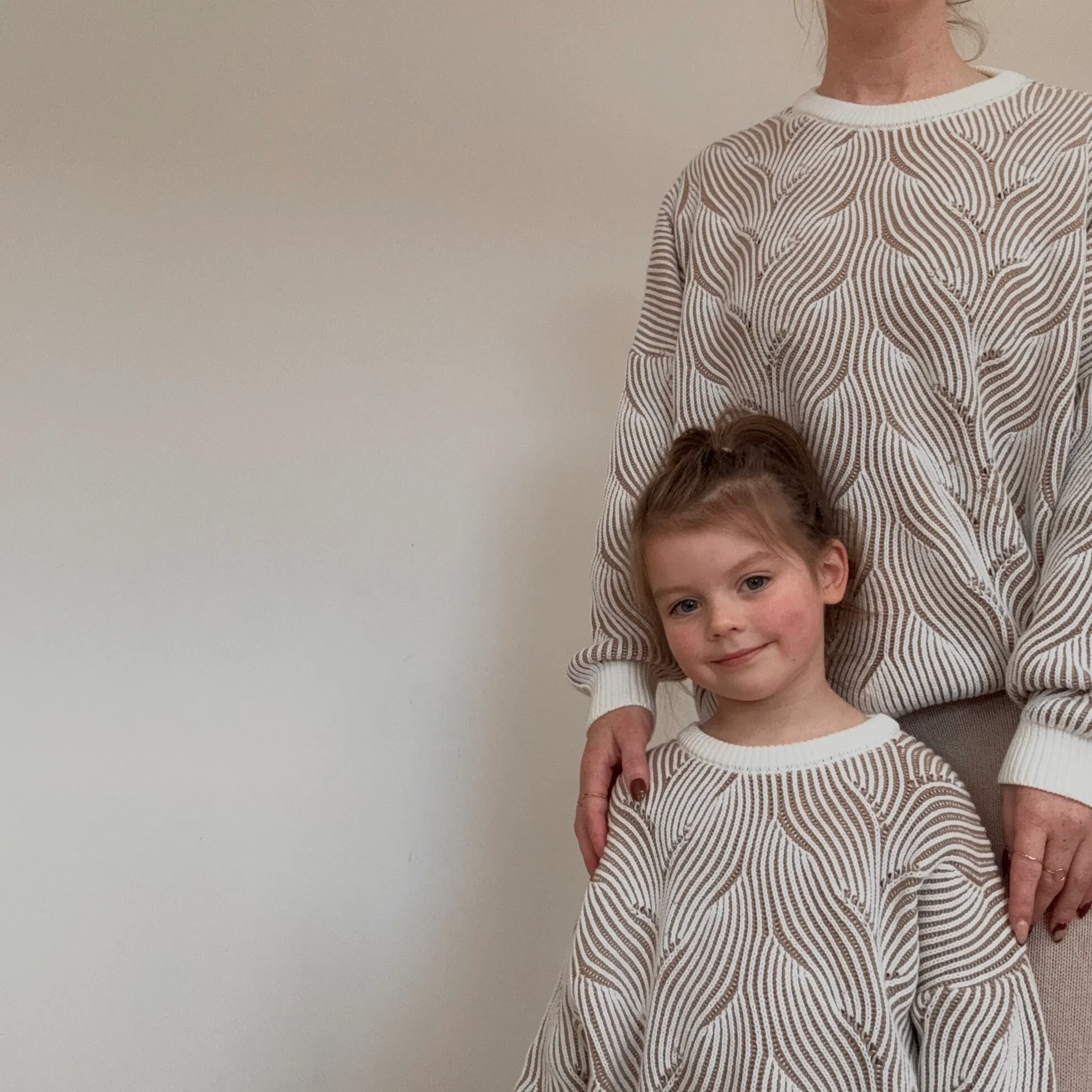 Beige Coral Cotton Knitted Jumper - Image 5