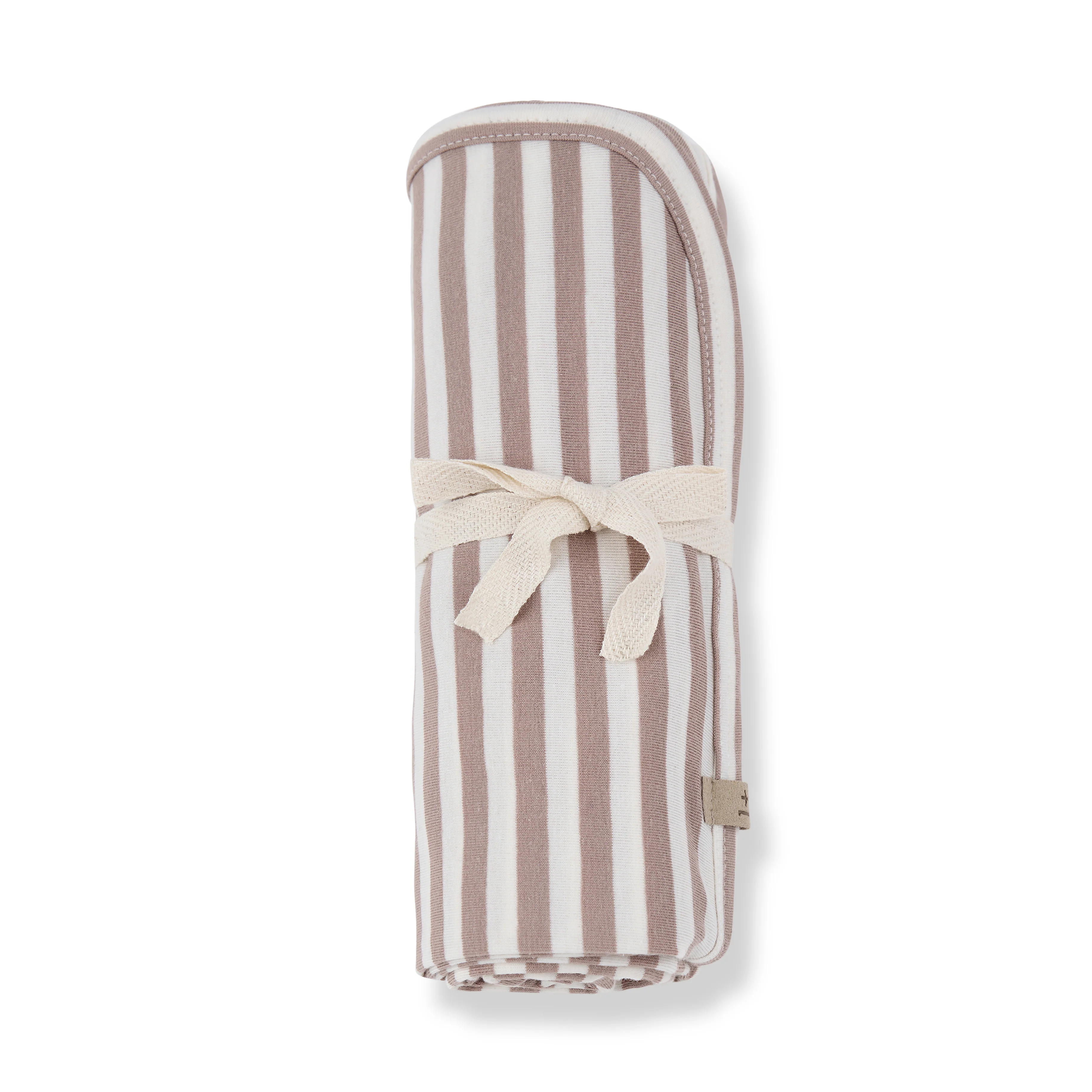 Betta Striped Jersey Baby Blanket (Taupe)