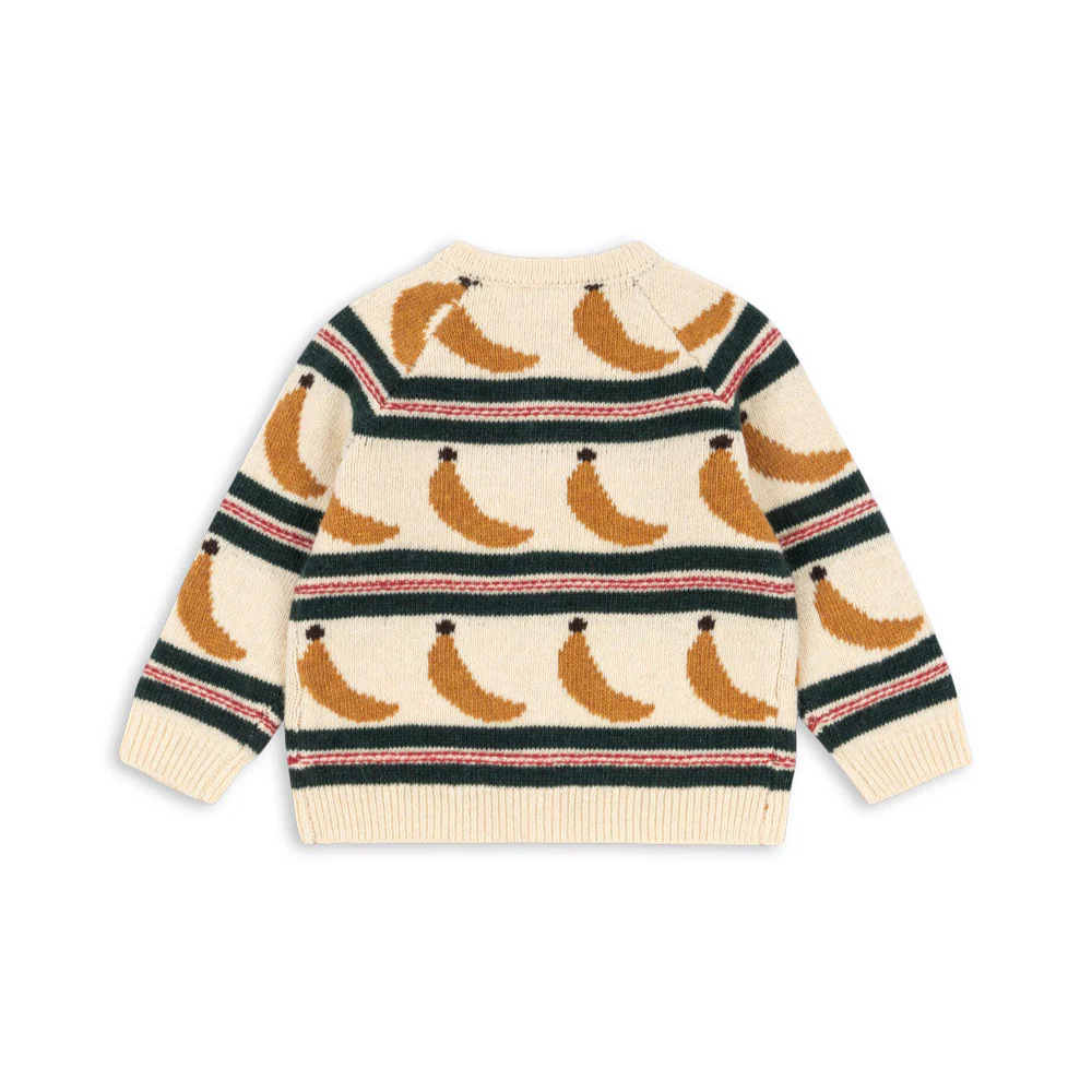 Billi Banana Print Wool Blend Cardigan - Image 5