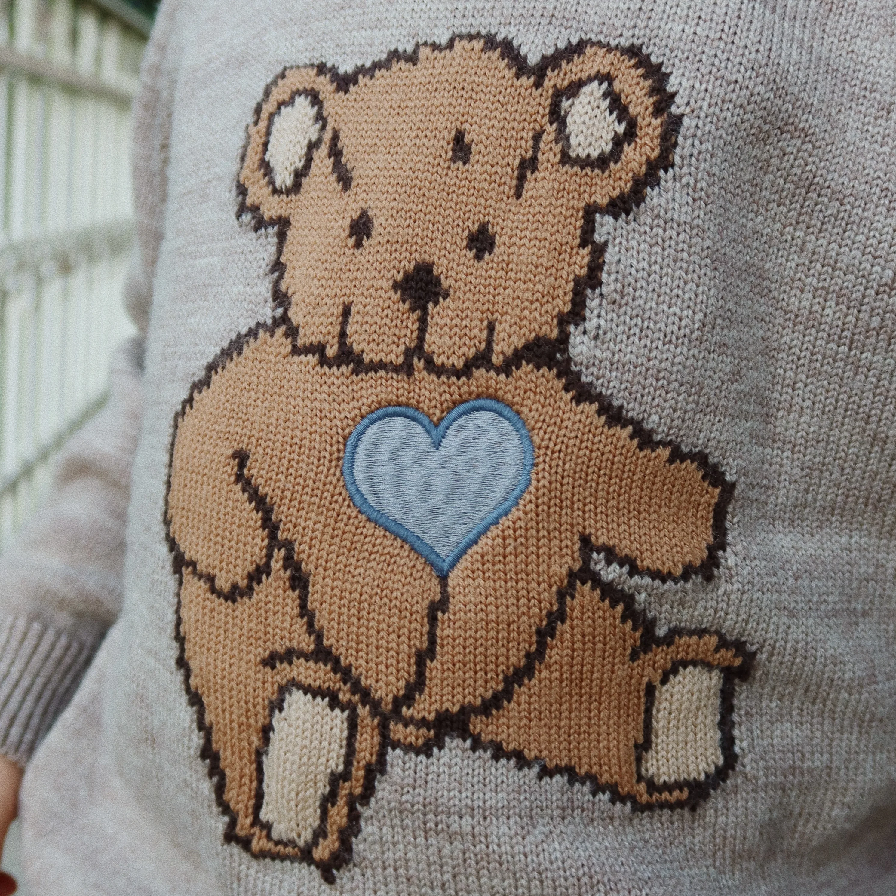 Billi Teddy Bear Cotton Knitted Jumper - Image 2