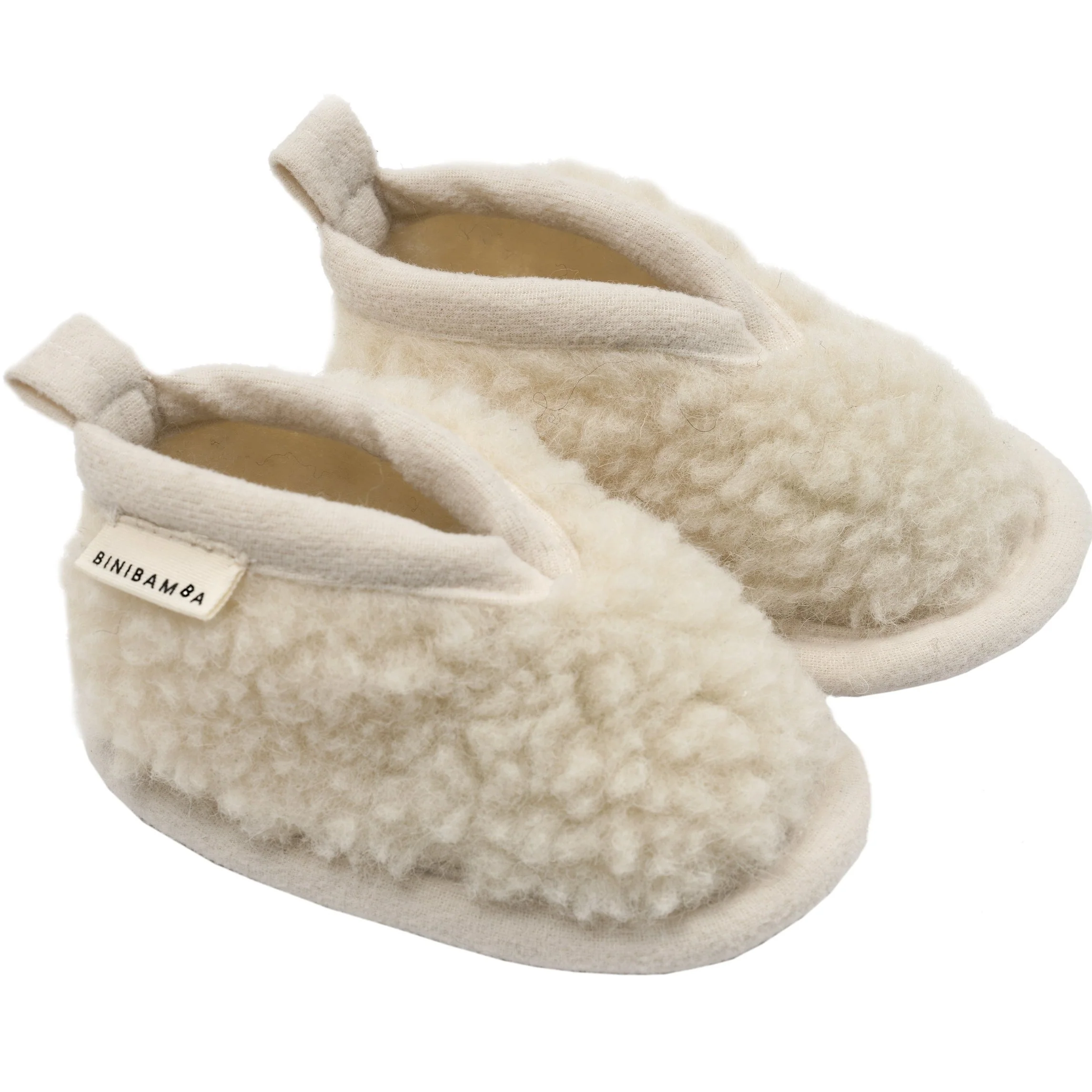Bini Merino Wool Baby Booties (Milk) - Image 3