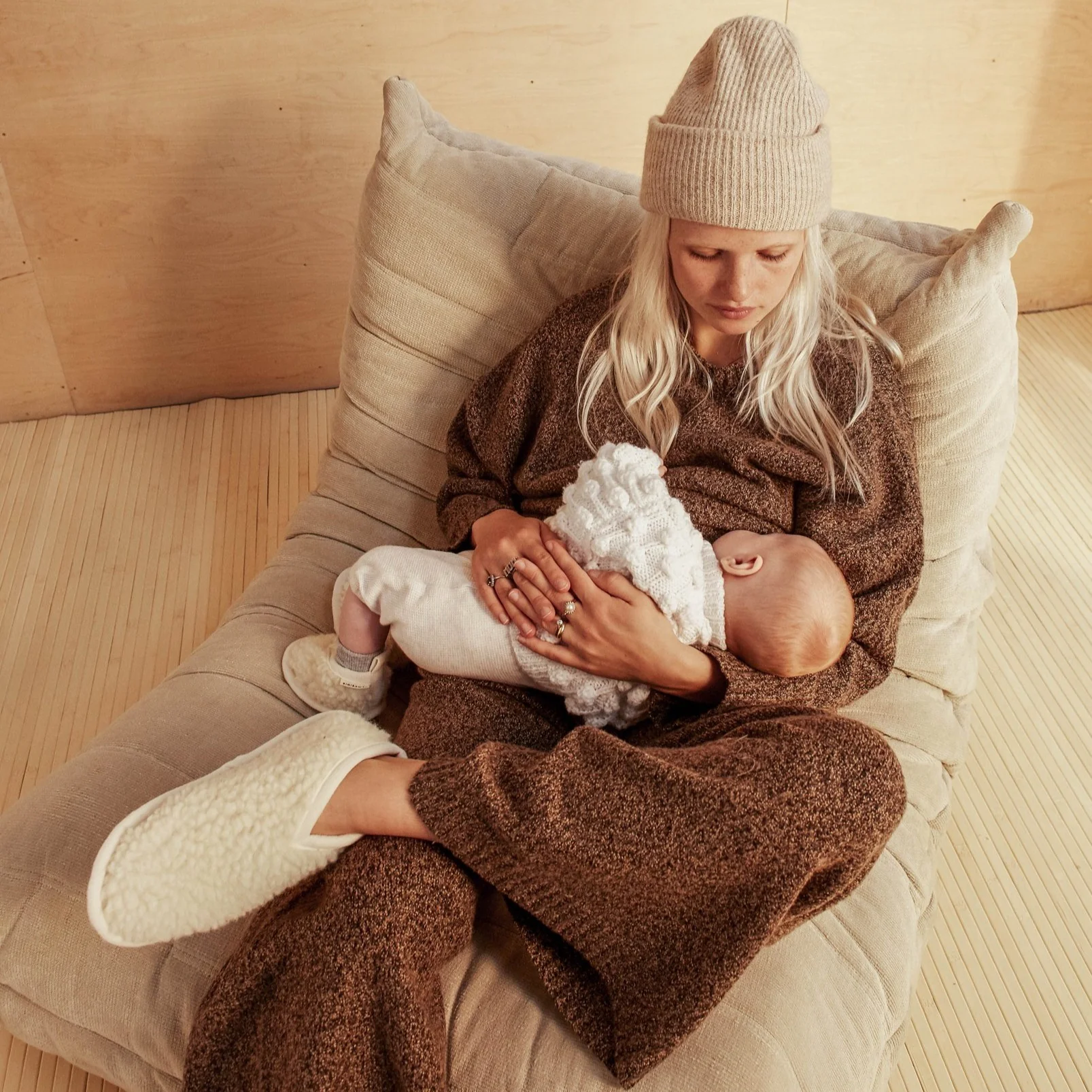 Bini Merino Wool Baby Booties (Milk) - Image 5