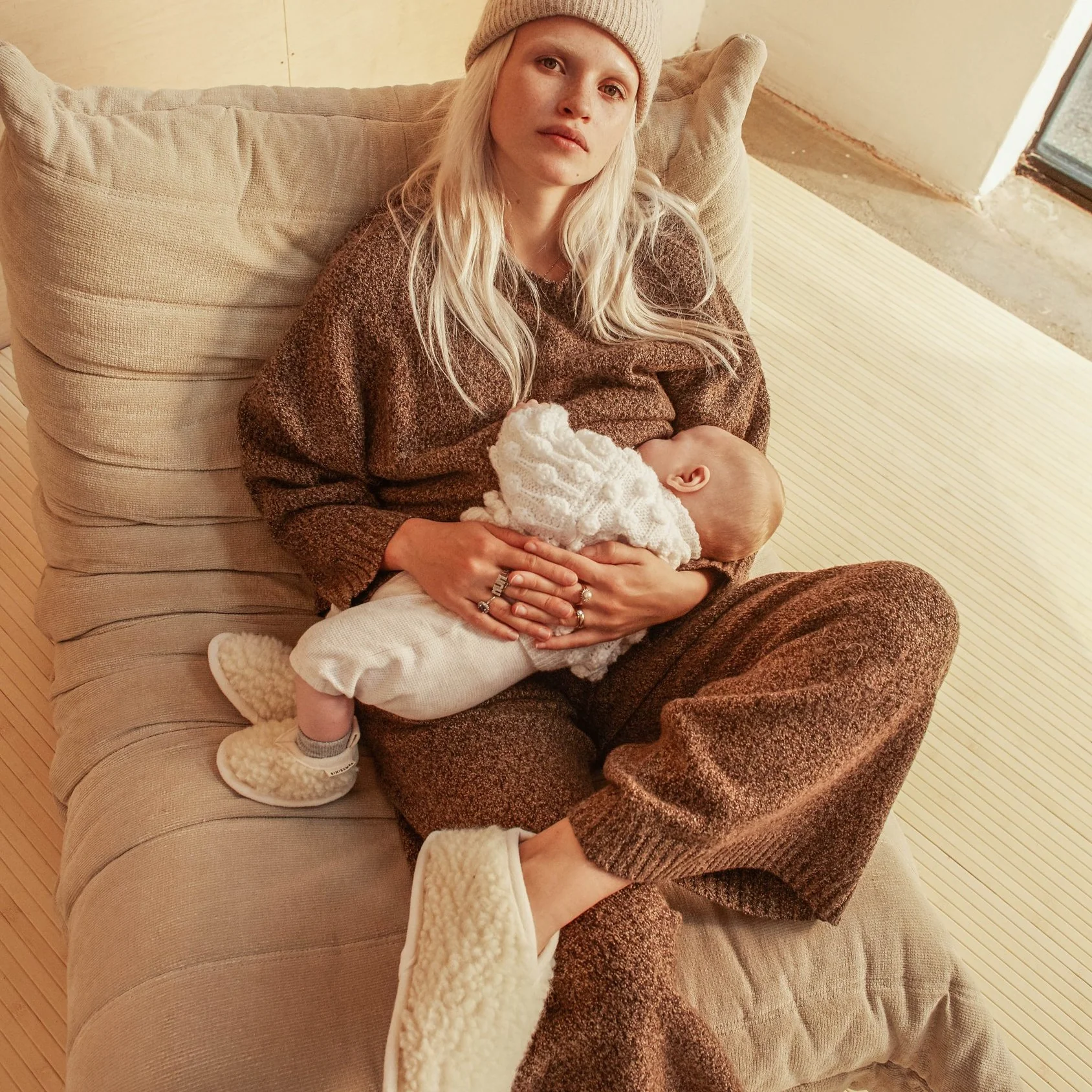 Bini Merino Wool Baby Booties (Milk) - Image 6