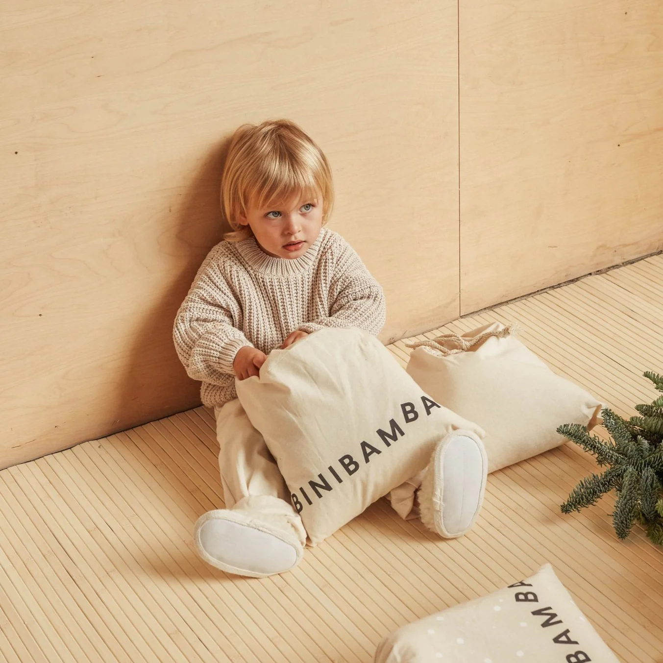 Bini Merino Wool Baby Booties (Milk) - Image 7