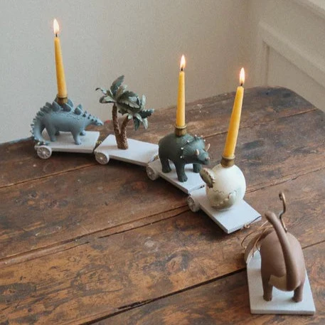 Birthday Train Candle Holder Table Decoration (Dinomite) - Image 4