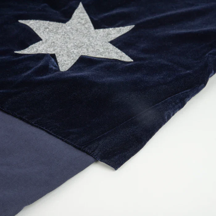 Blue Velvet Wizard Cape, Hat and Wand Costume Set - Image 3