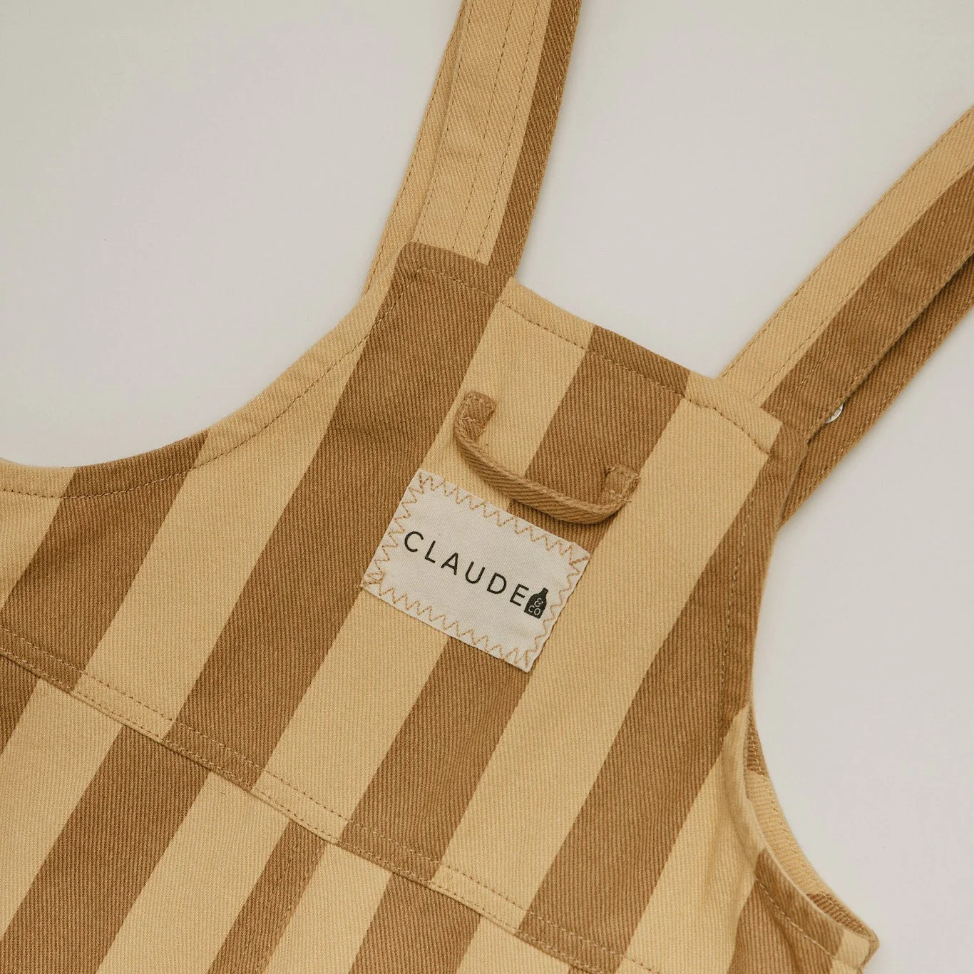 Blythe Banoffee Stripe Cotton Dungarees - Image 14