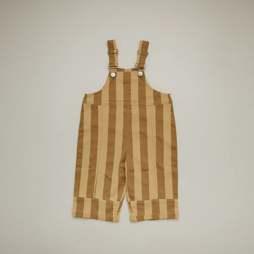 Blythe Banoffee Stripe Cotton Dungarees - Image 5
