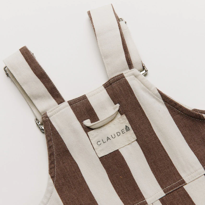 Blythe Choco Stripe Cotton Dungarees - Image 5