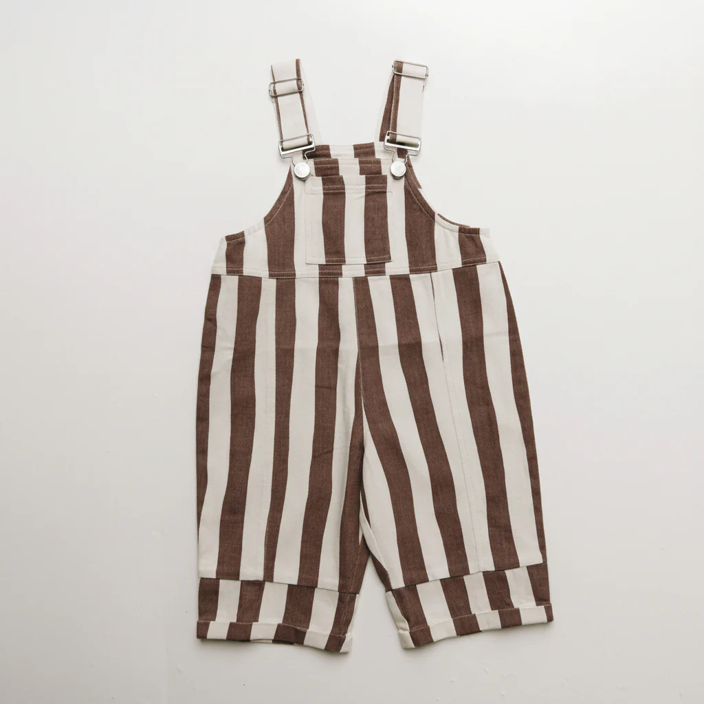 Blythe Choco Stripe Cotton Dungarees - Image 6