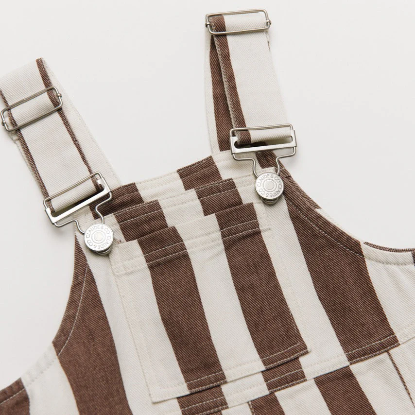 Blythe Choco Stripe Cotton Dungarees - Image 7