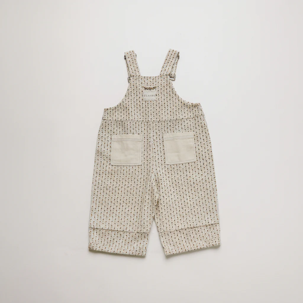 Blythe Radish Print Stripe Cotton Dungarees - Image 11