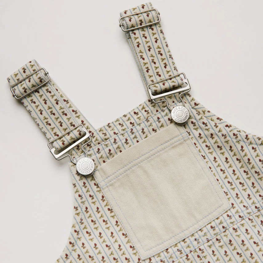 Blythe Radish Print Stripe Cotton Dungarees - Image 12