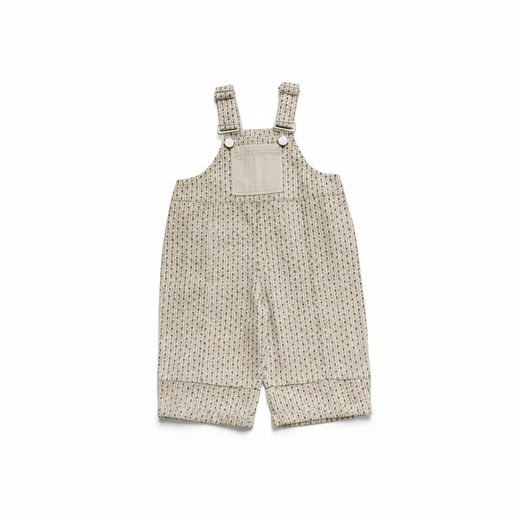 Blythe Radish Print Stripe Cotton Dungarees - Image 8