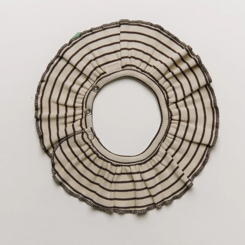 Bobbi Coco Stripe Detachable Frilled Collar Bib - Image 3