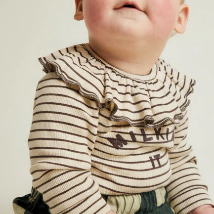 Bobbi Coco Stripe Detachable Frilled Collar Bib - Image 4