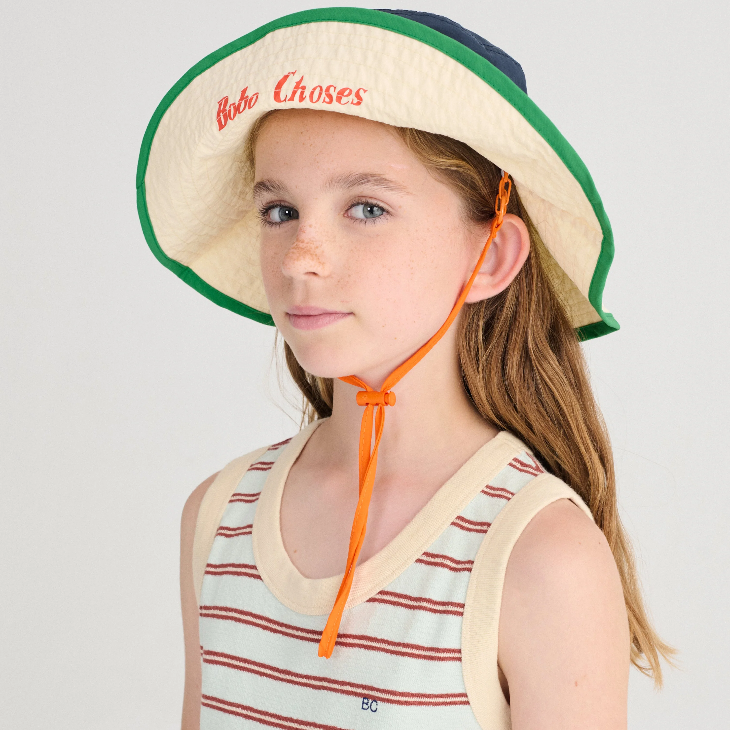 Bobo Choses Block Colour Bucket Hat (Navy Blue) - Image 2