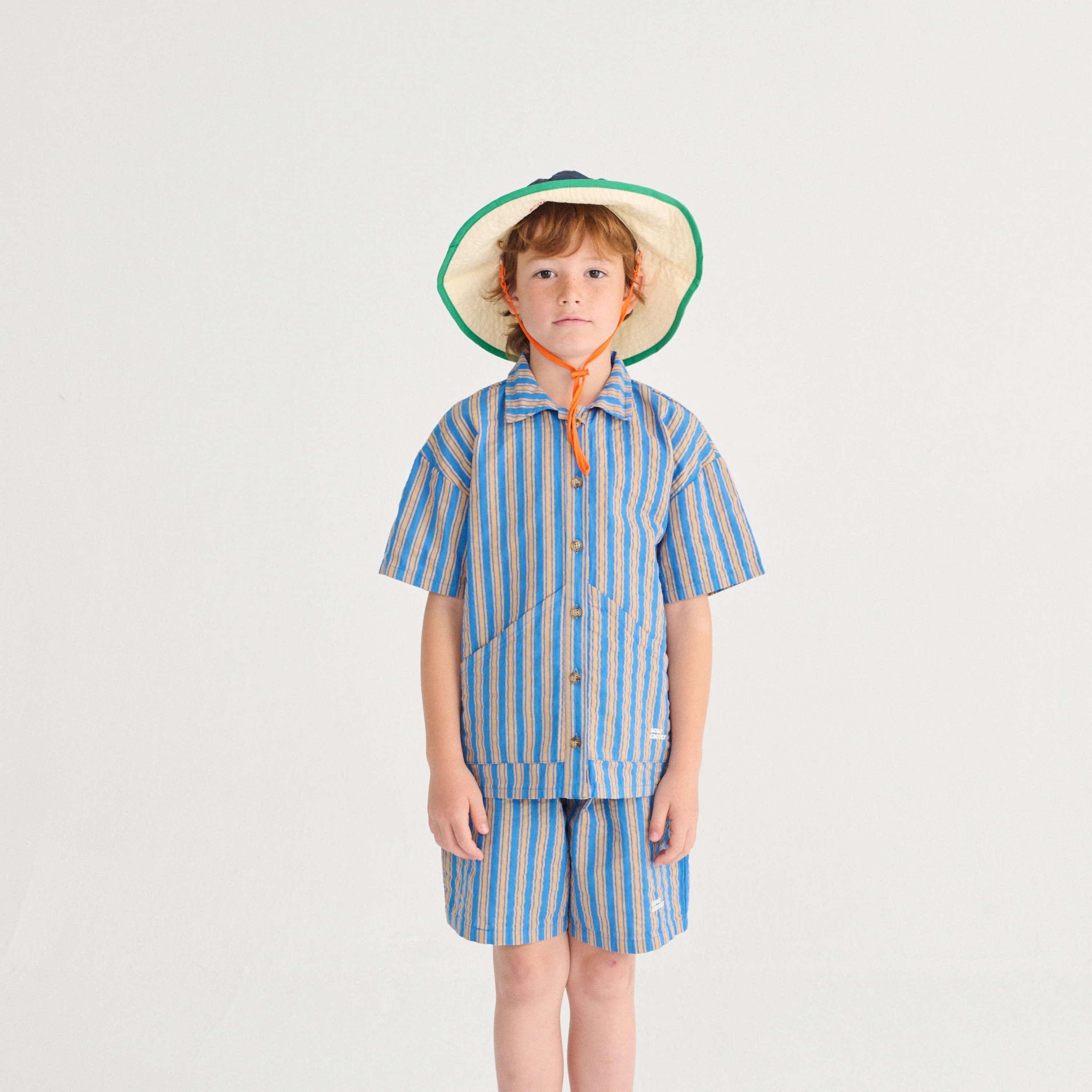 Bobo Choses Block Colour Bucket Hat (Navy Blue) - Image 7