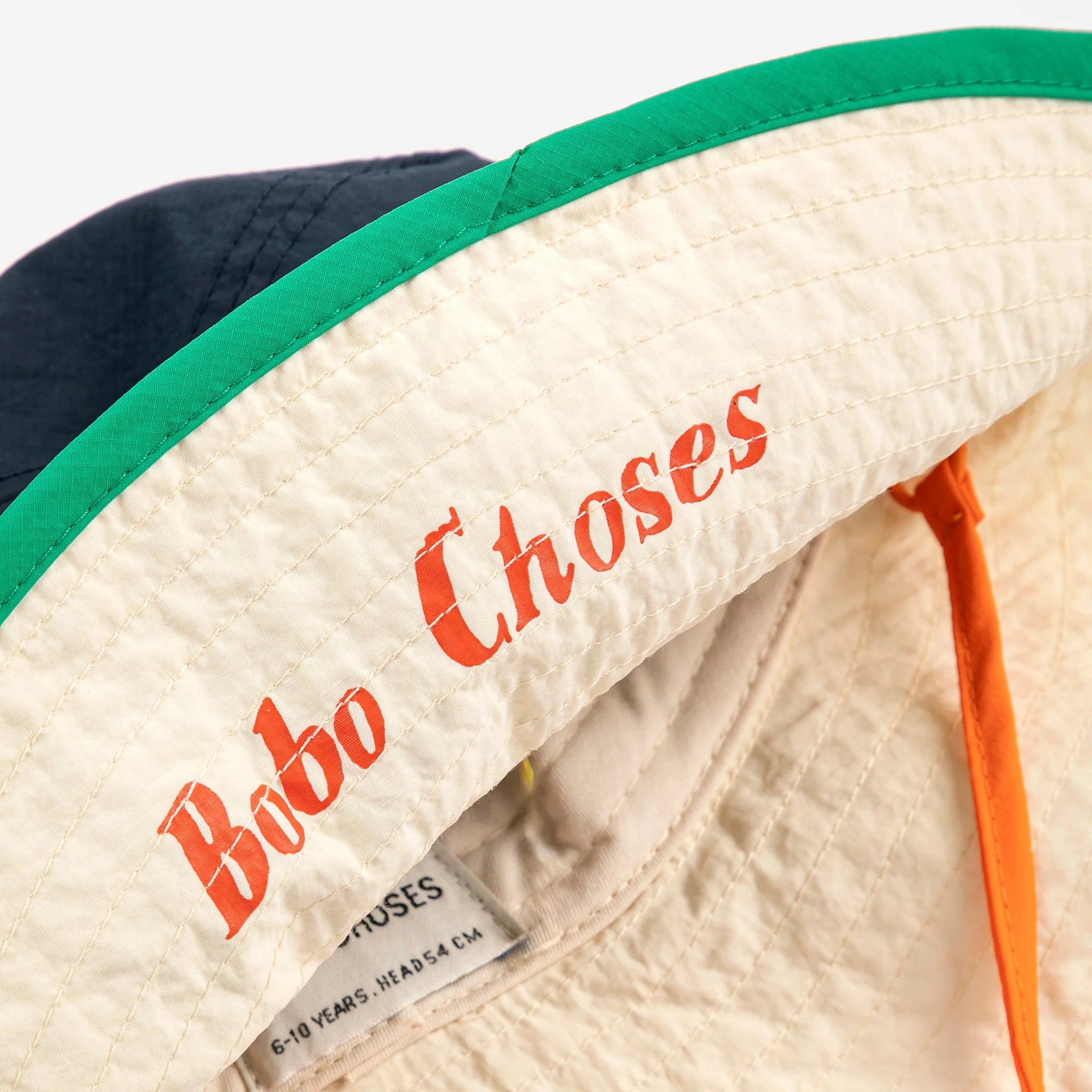 Bobo Choses Block Colour Bucket Hat (Navy Blue) - Image 9