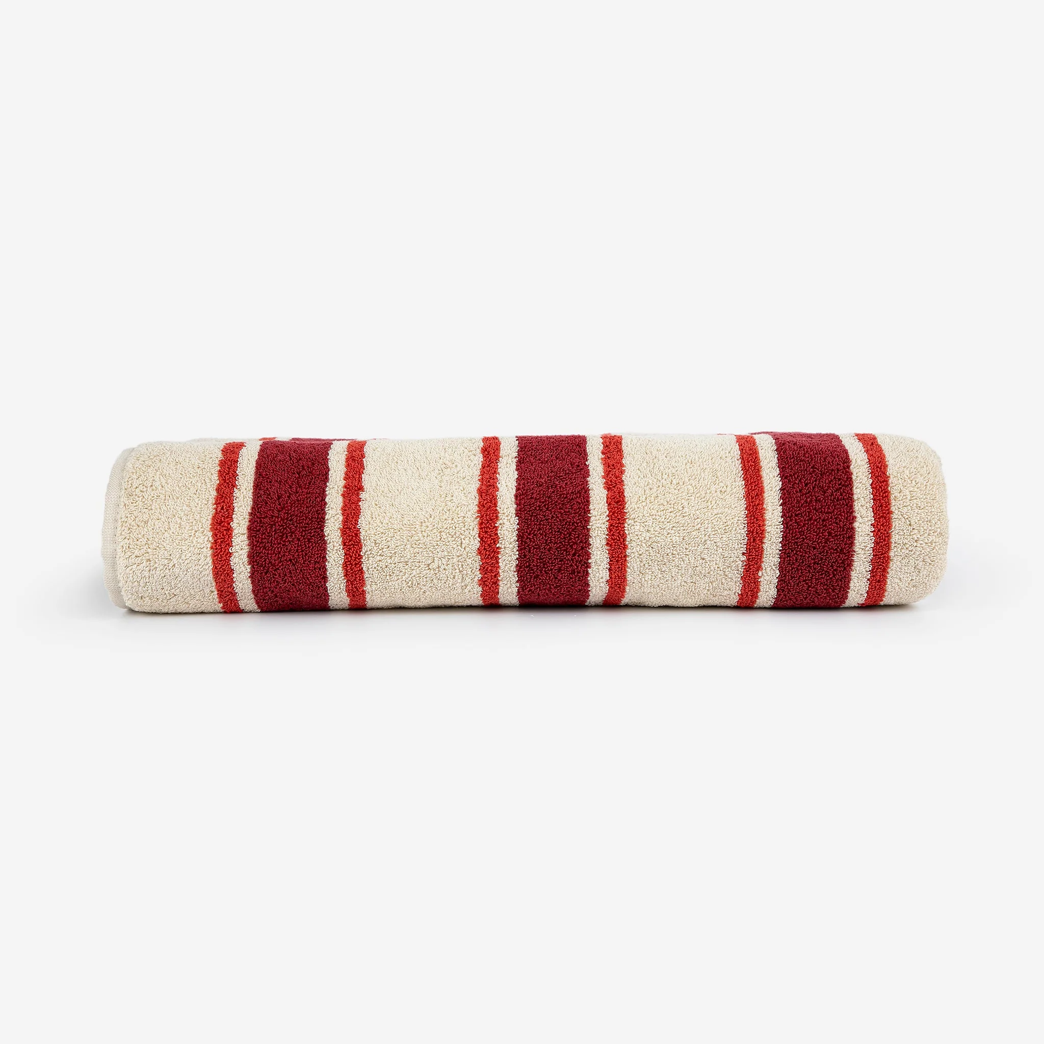 Bobo Choses Red Striped Cotton Beach Towel - Image 3