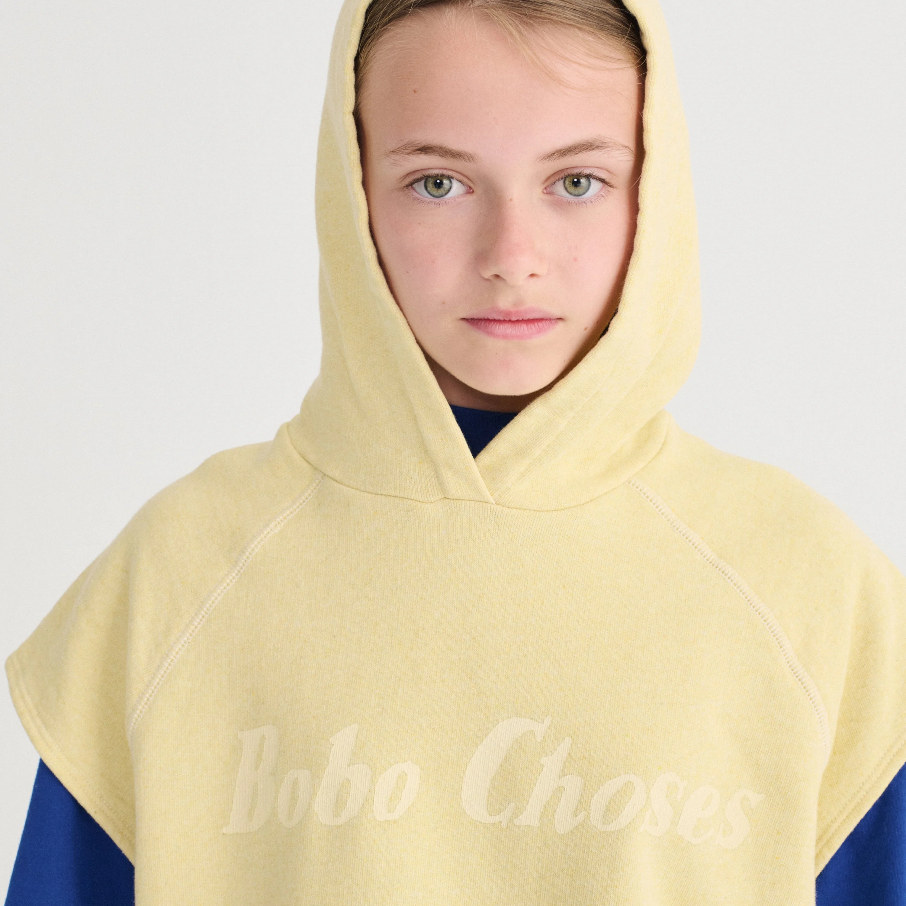 Bobo Choses Sleeveless Cotton Hoodie (Yellow) - Image 7