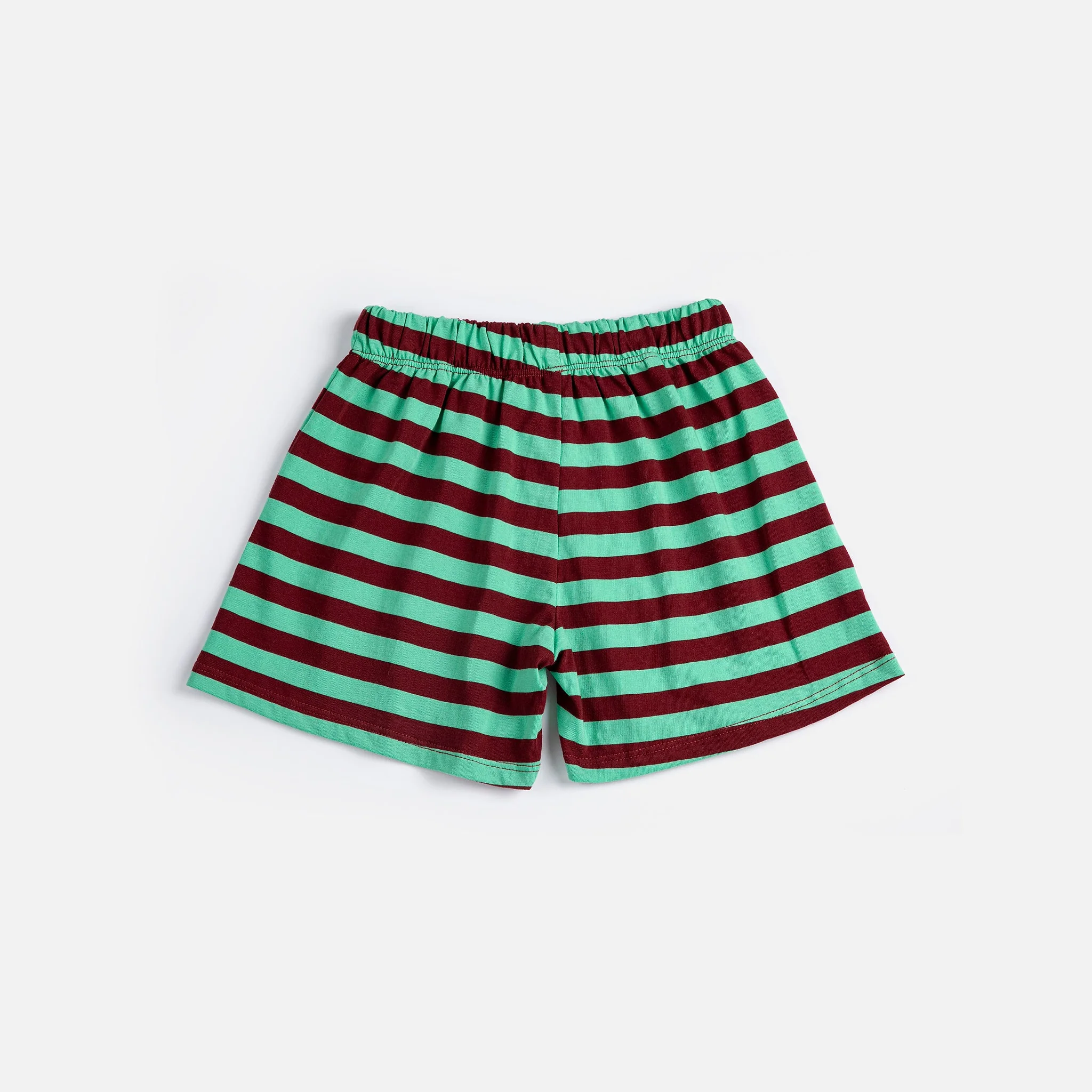Bobo Choses Stripes Cotton Shorts (Green) - Image 5