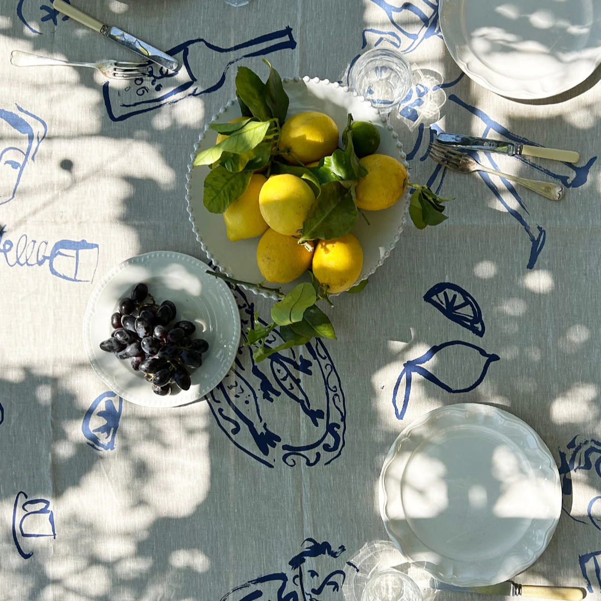 Bon Appétit Linen Tablecloth