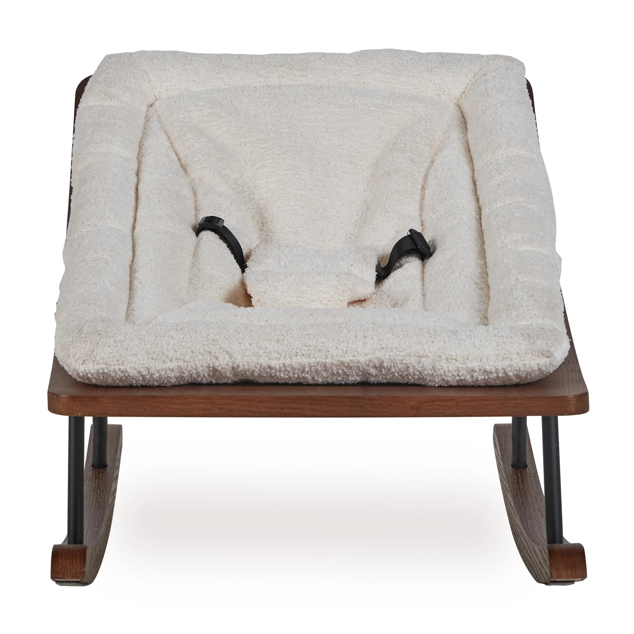 Boucle Cream Rocking Baby Bouncer - Image 3
