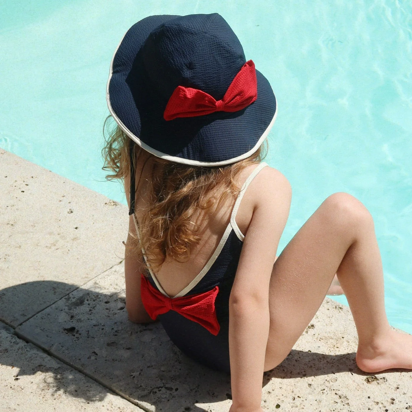 Bowie V-Shaped Bow Back Swimsuit (Navy Blazer) - Image 3