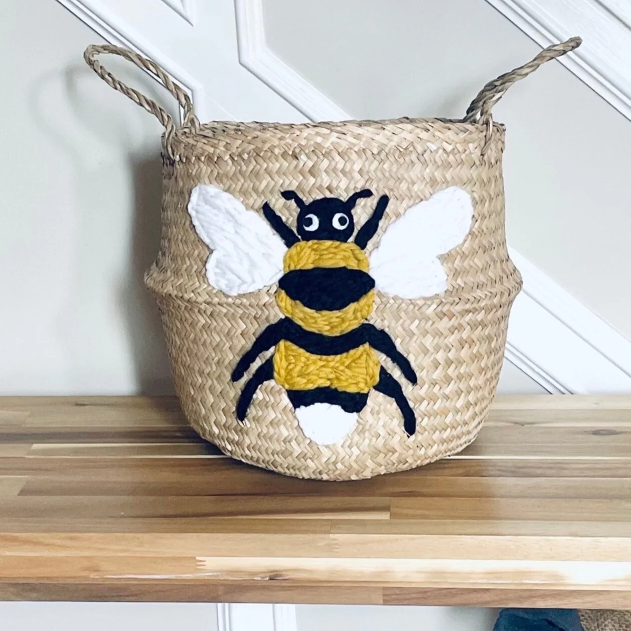 Bumble Bee Handwoven Storage Basket (Medium) - Image 3