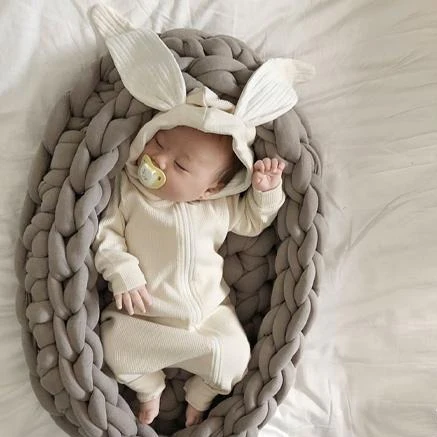 Bunny Ears Rabbit Romper Suit (Ivory) - Image 3