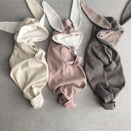 Bunny Ears Rabbit Romper Suit (Ivory) - Image 7