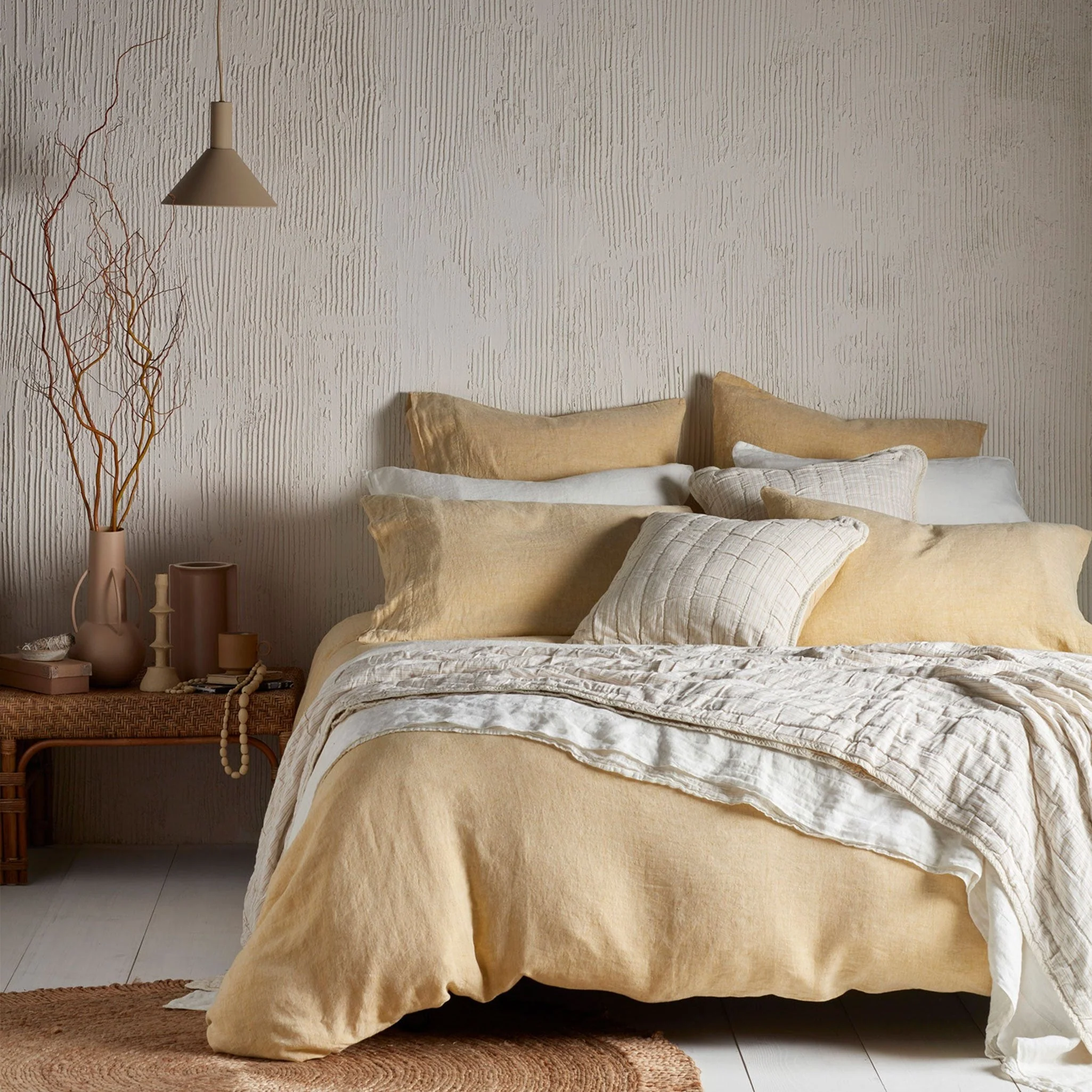 Buttercup Pure Linen Fitted Bed Sheet - Image 2