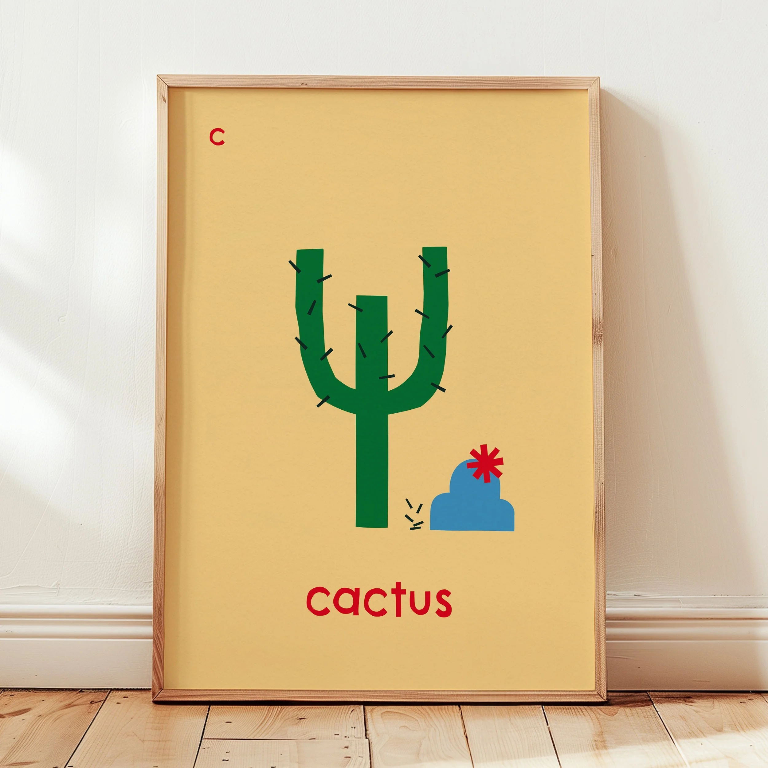 C for Cactus- Alphabet Art Print - Image 3