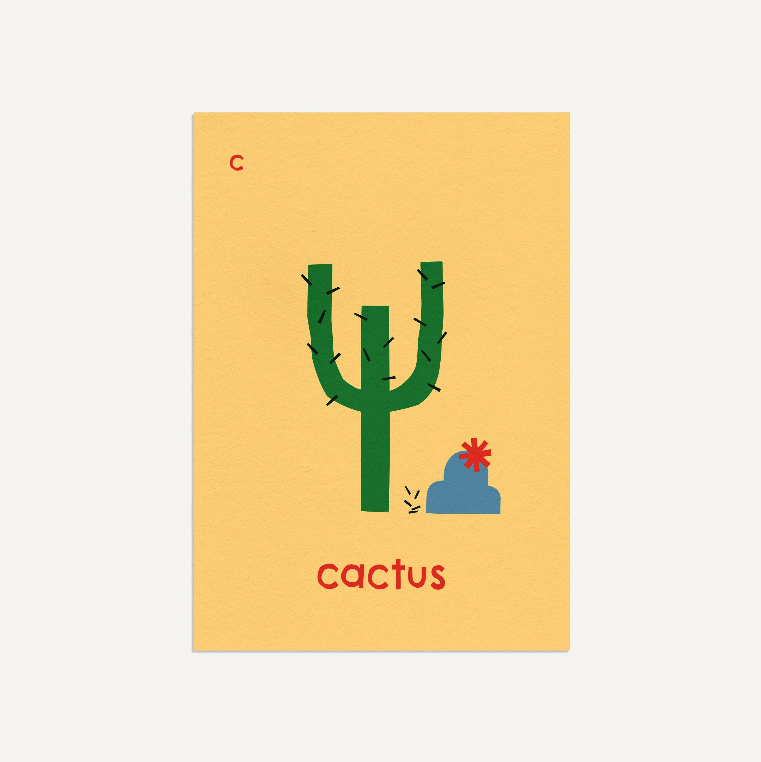 C for Cactus- Alphabet Art Print - Image 4