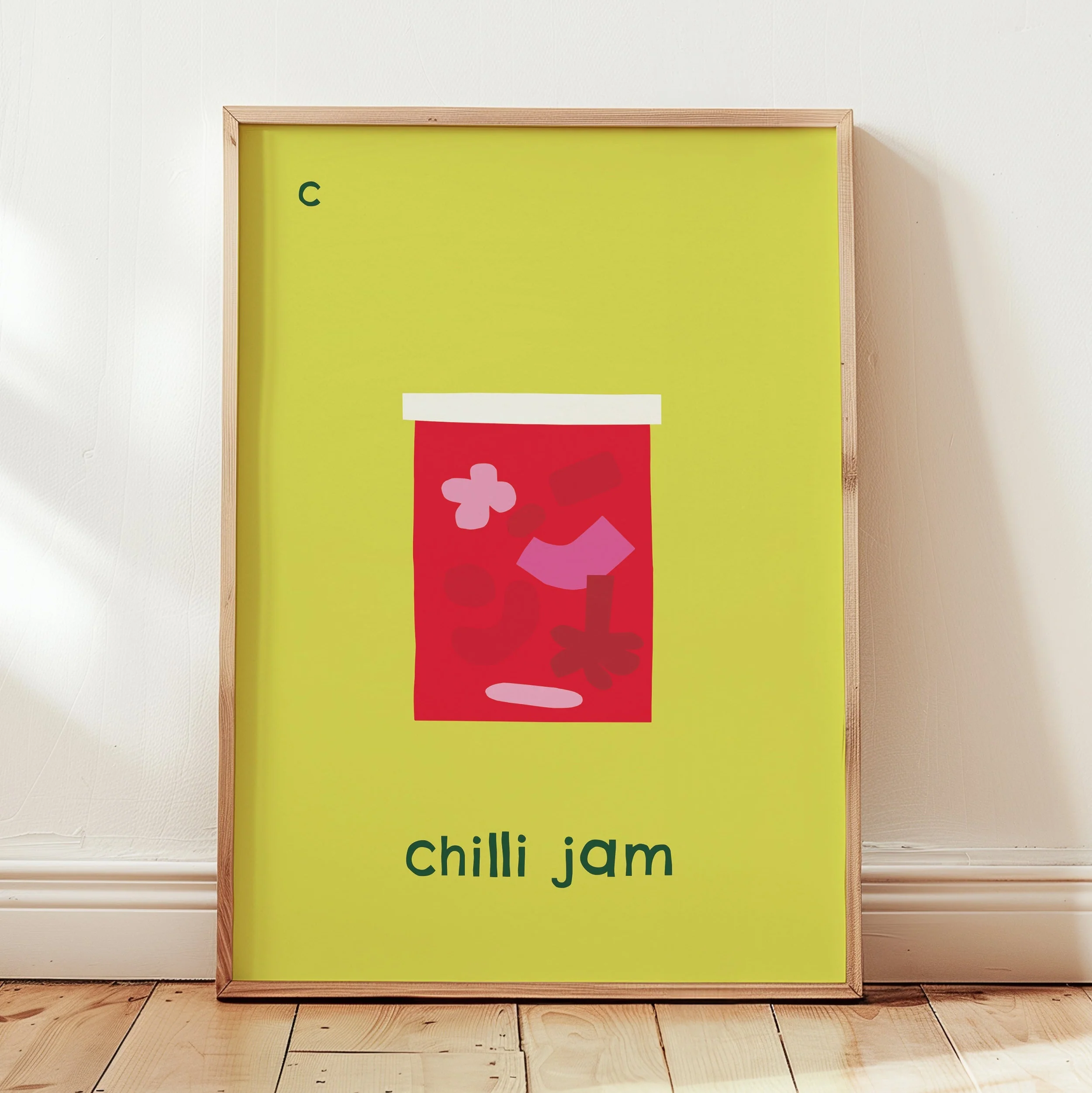 C for Chilli Jam - Alphabet Art Print - Image 2