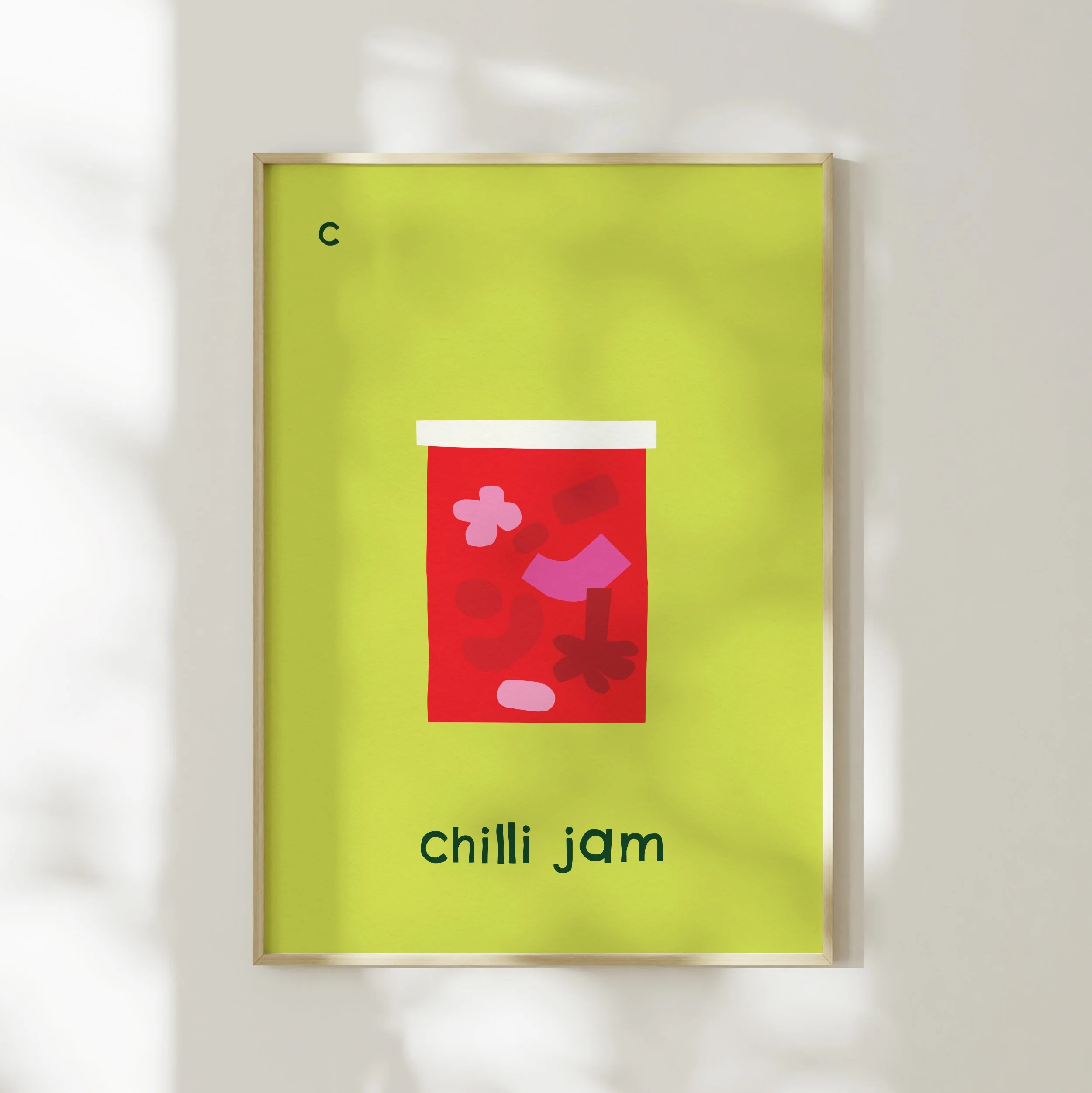 C for Chilli Jam - Alphabet Art Print - Image 3