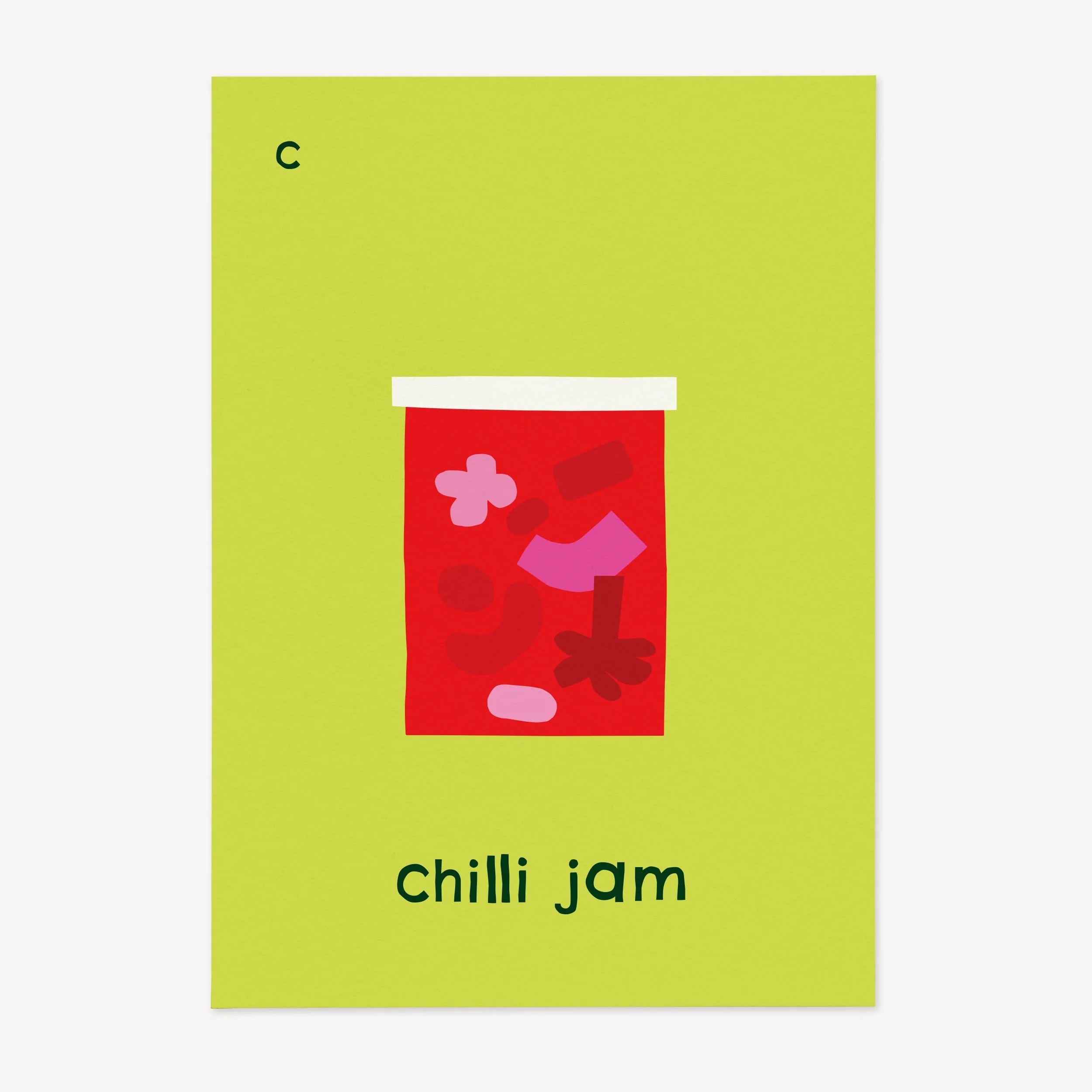 C for Chilli Jam - Alphabet Art Print - Image 4