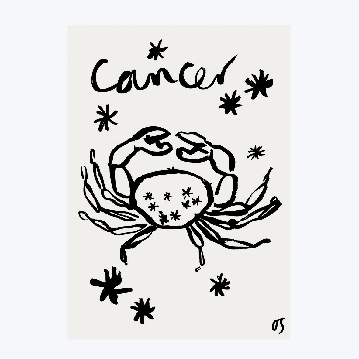 Cancer Star Sign Art Print - Image 3