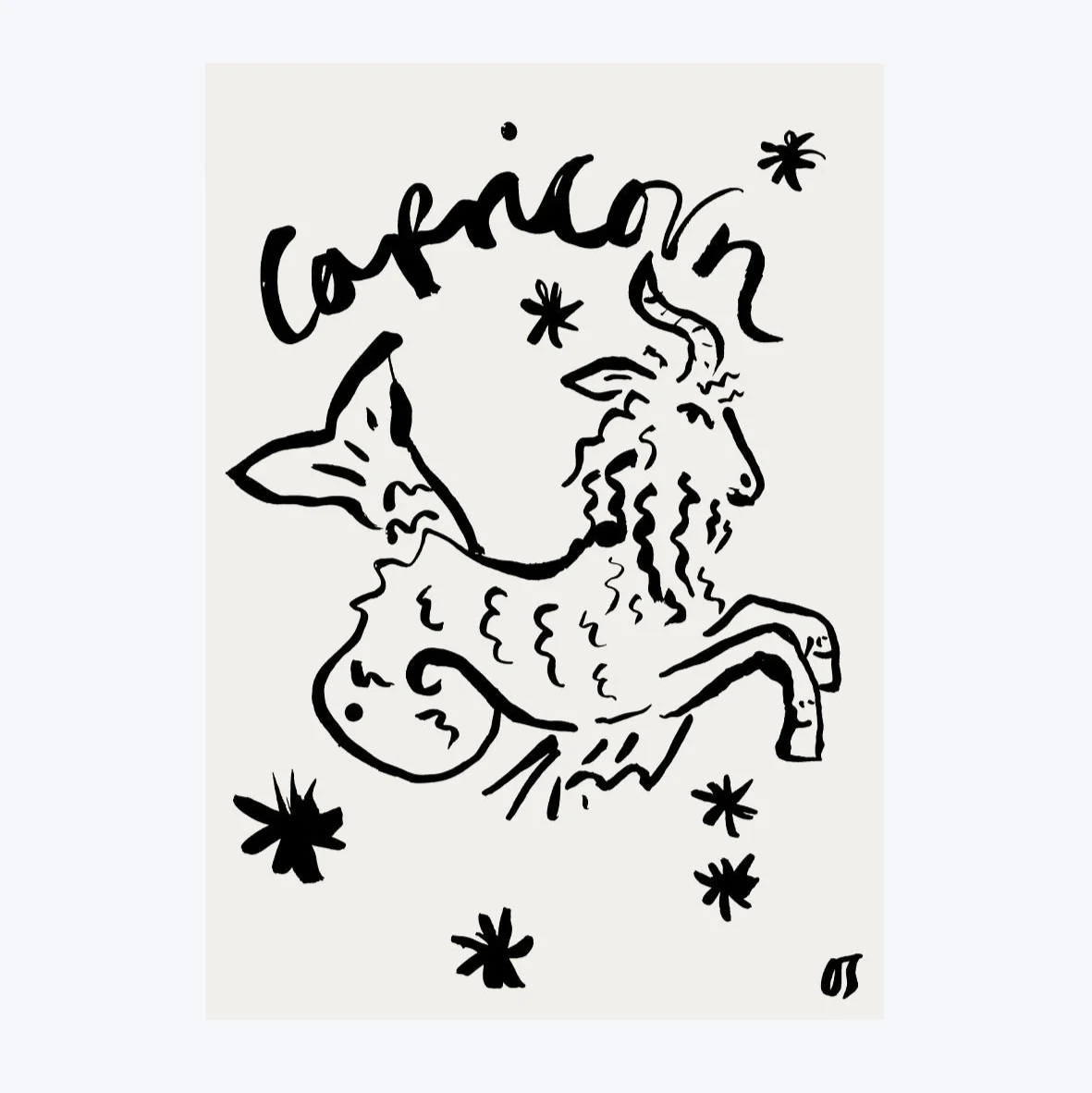 Capricorn Star Sign Art Print - Image 3