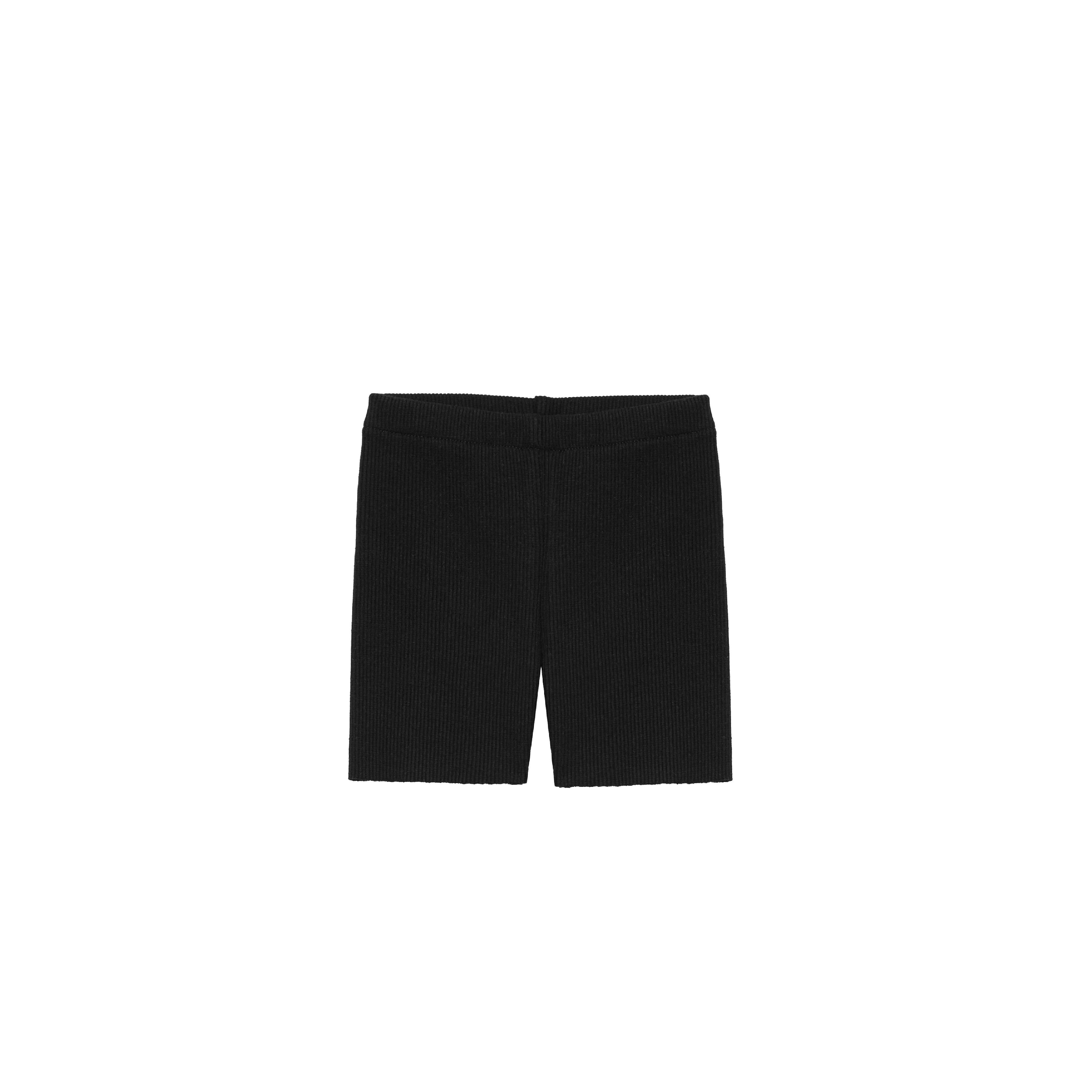 Carey Ribbed Shorts (Black) - Image 4