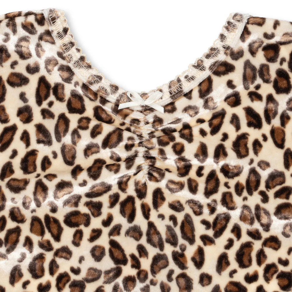 Carlito Leopard Print Velvet Tee Blouse - Image 8