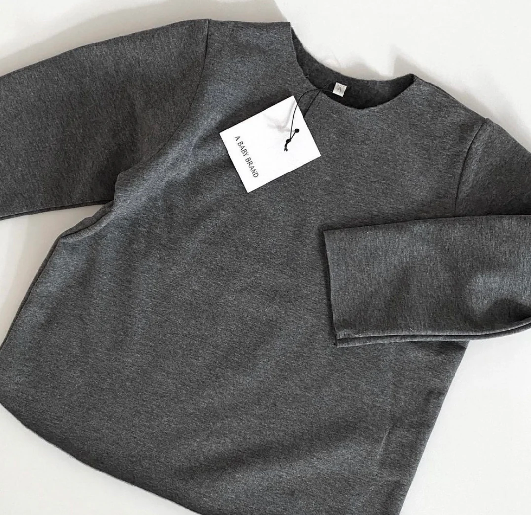 Cassius Organic Cotton Raw Neck Modern Sweatshirt  (Black) - Image 5