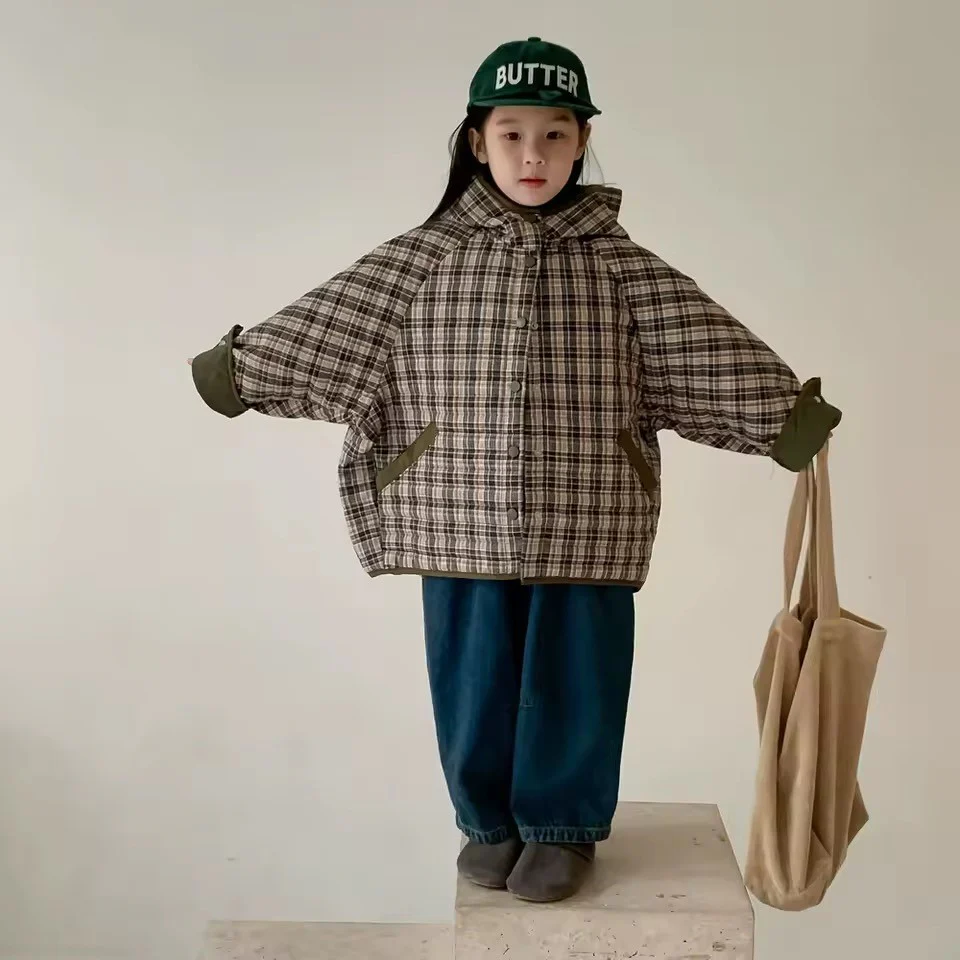 Charl Check Hooded Padded Coat - Image 5