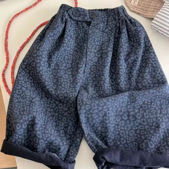 Cheetah Oversize Balloon Trousers (Blue) - Image 6