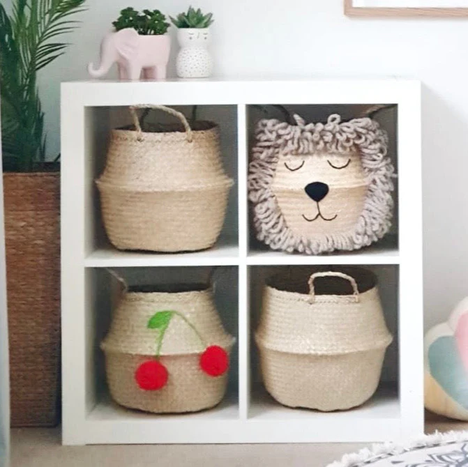 Cherry Handwoven Toy Storage Basket (Large) - Image 2